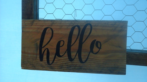 Wooden hello