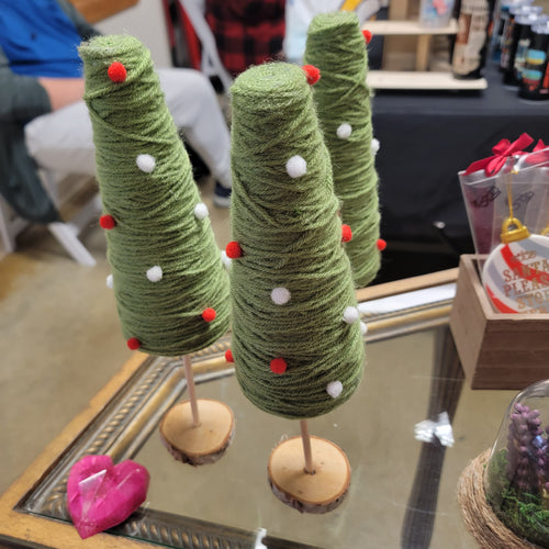 Yarn wrapped trees