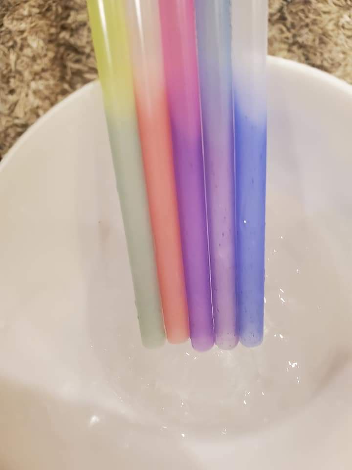 2pk Color changing straws